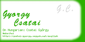 gyorgy csatai business card